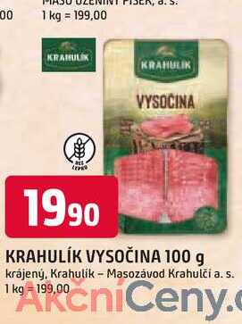KRAHULÍK VYSOČINA 100 g krájený