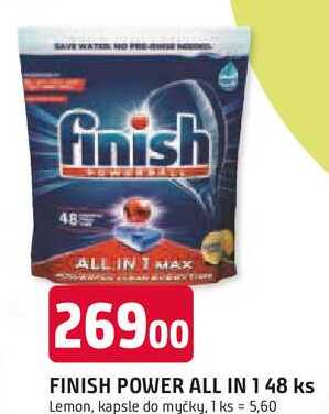 FINISH POWER ALL IN 148 ks Lemon, kapsle do myčky