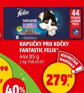 KAPSIČKY PRO KOČKY FANTASTIC FELIX, 44x 85 g  