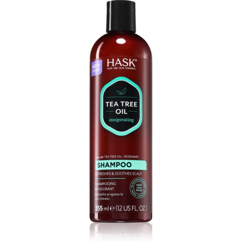 HASK Tea Tree Oil & Rosemary osvěžující šampon pro suchou a svědící pokožku hlavy 355 ml