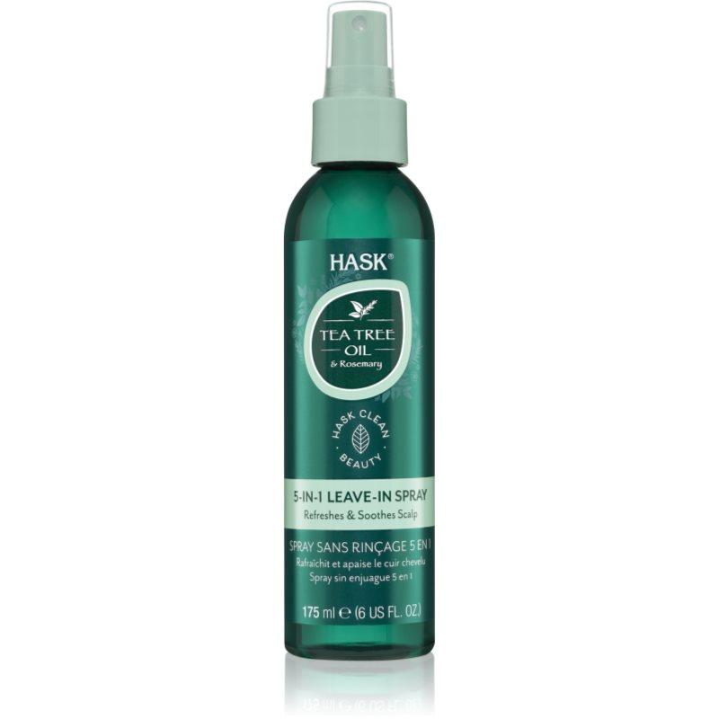 HASK Tea Tree Oil & Rosemary bezoplachový sprej pro suchou a svědící pokožku hlavy 175 ml