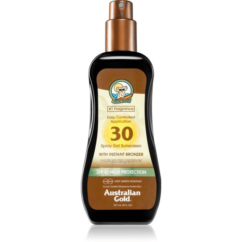 Australian Gold Spray Gel Sunscreen With Instant Bronzer tónující ochranný gel SPF 30 237 ml