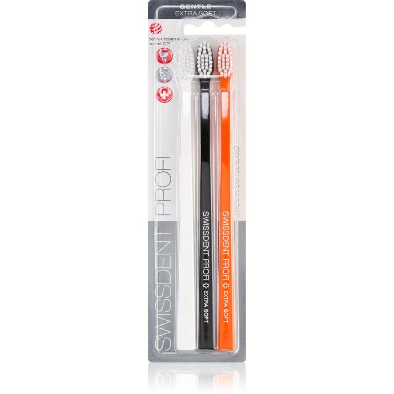 Swissdent Profi Gentle zubní kartáčky extra soft 3 ks