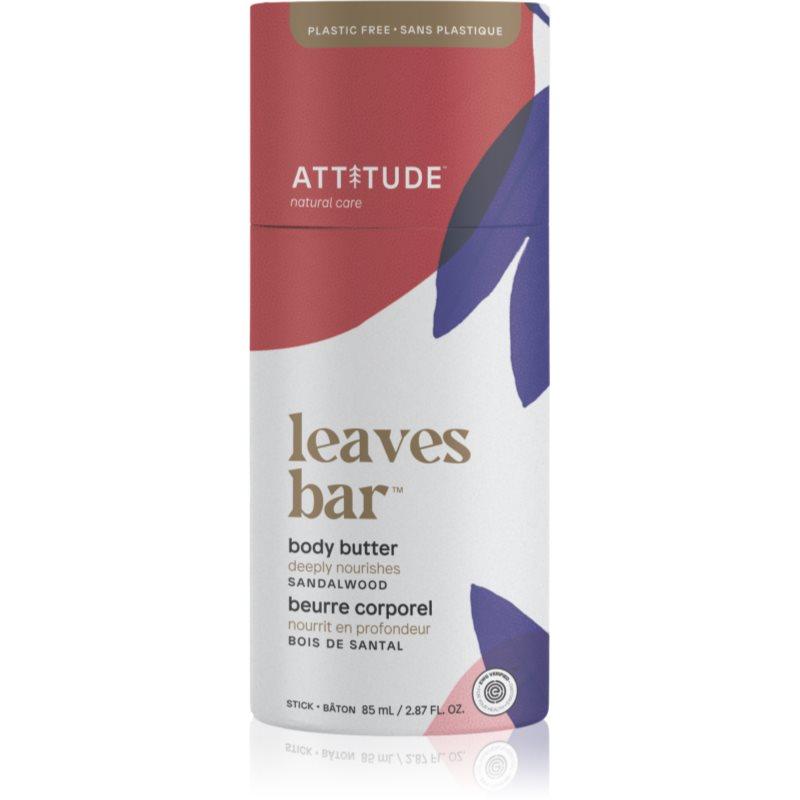 Attitude Leaves Bar Body Butter tuhé tělové máslo Sandalwood 85 g