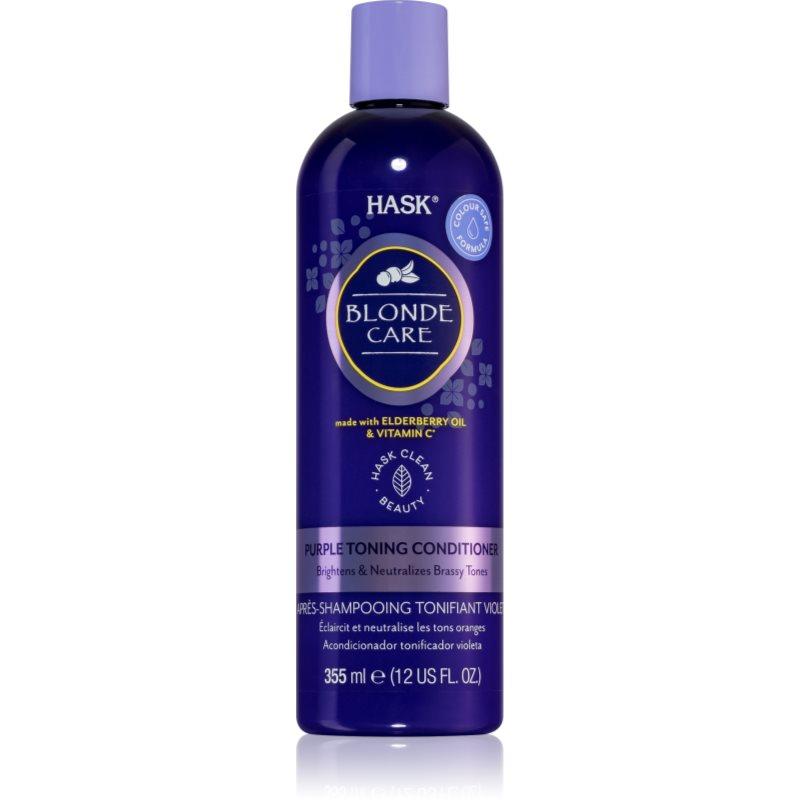 HASK Blonde Care Purple Shampoo kondicionér pro blond vlasy neutralizující žluté tóny 355 ml