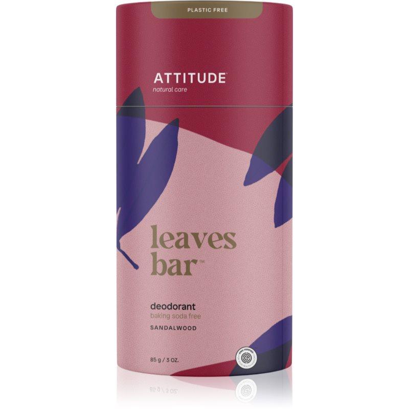 Attitude Leaves Bar Sandalwood tuhý deodorant bez obsahu hliníkových solí 85 g