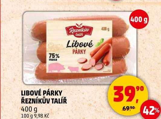 LIBOVÉ PÁRKY ŘEZNÍKŮV TALÍŘ, 400 g 