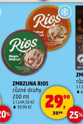 ZMRZLINA RIOS různé druhy, 200 ml 