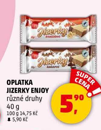OPLATKA JIZERKY ENJOY různé druhy, 40 g 