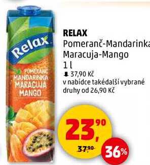 Relax Pomeranč-Mandarinka Maracuja-Mango, 1 l 