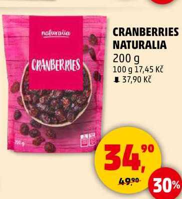 CRANBERRIES NATURALIA, 200 g 