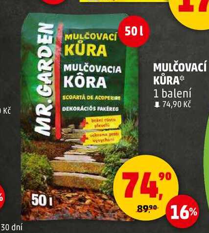MULČOVACÍ KŮRA, 1 balení  