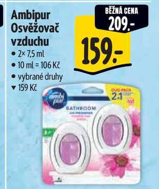 Ambipur Osvěžovač vzduchu, 2x 7,5 ml 