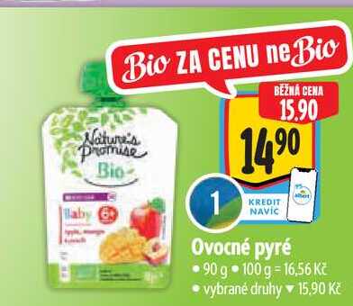 Ovocné pyré, 90 g