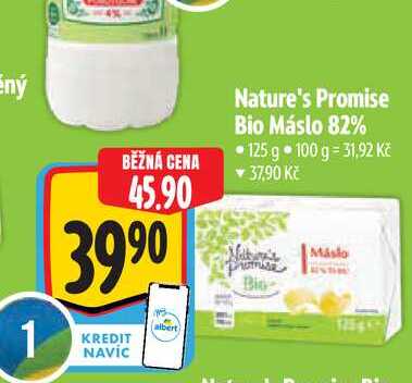   Nature's Promise Bio Máslo 82% 125 g 