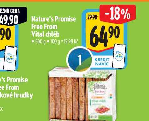  Nature's Promise Free From Vital chléb 500 g 