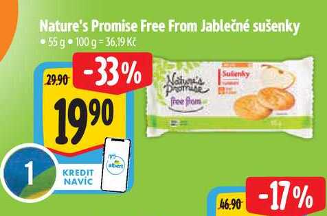 Nature's Promise Free From Jablečné sušenky 55 g 