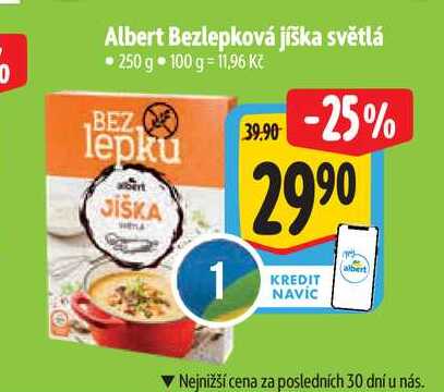 Albert Bezlepková jíška světlá 250 g 