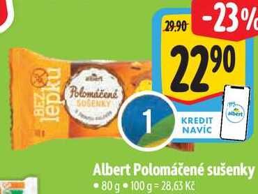 Albert Polomáčené sušenky, 80 g 
