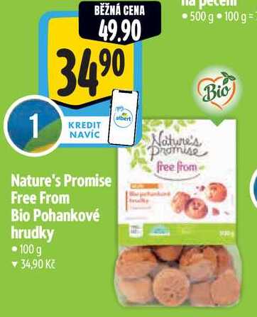 Nature's Promise Free From Bio Pohankové hrudky, 100 g 