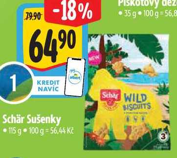 Schär Sušenky, 115 g