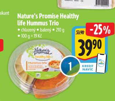   Nature's Promise Healthy life Hummus Trio 210 g