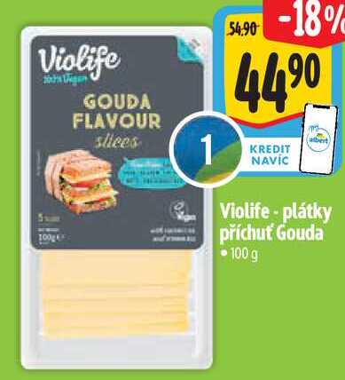 Violife - plátky příchuť Gouda, 100 g