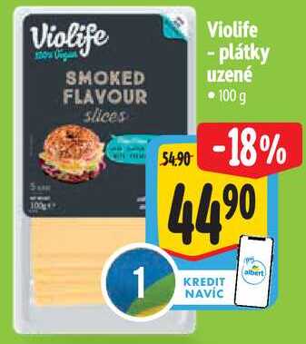 Violife - plátky uzené, 100 g