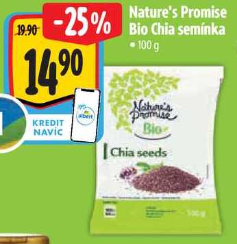 Nature's Promise Bio Chia semínka, 100 g
