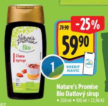 Nature's Promise Bio Datlový sirup, 250 ml