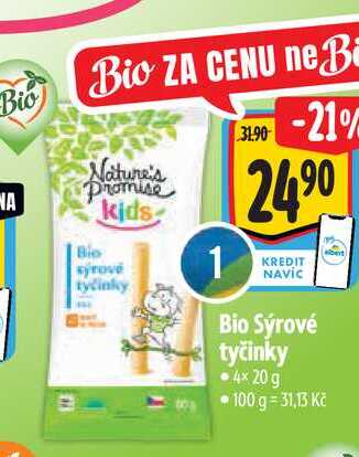   Bio Sýrové tyčinky 4×20 g 