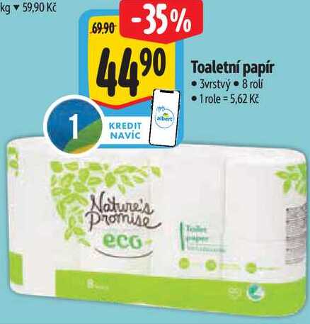 Toaletní papír, 8 rolí