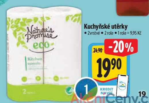  Kuchyňské utěrky 2vrstvé 2 role 