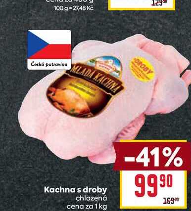 Kachna s droby chlazená cena za 1 kg