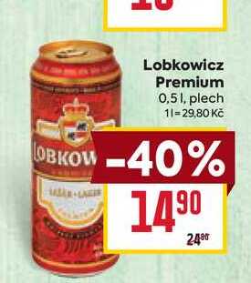 Lobkowicz Premium 0,51, plech