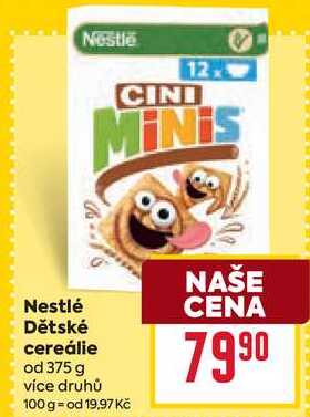 Nestlé Dětské cereálie od 375 g