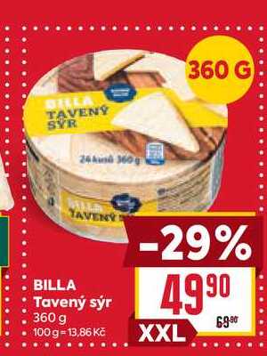 BILLA Tavený sýr 360 g