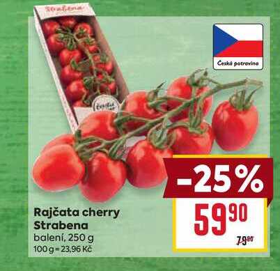 Rajčata cherry Strabena balení, 250 g
