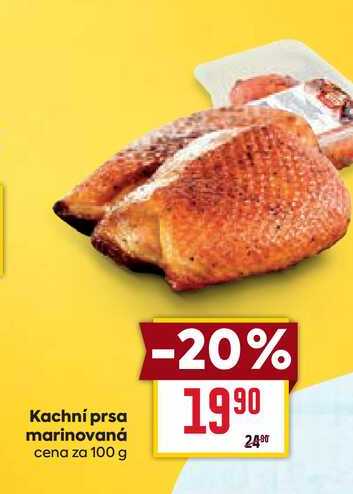 Kachní prsa marinovaná cena za 100g