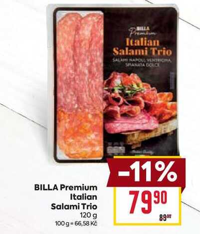 BILLA Premium Italian Salami Trio 120 g  