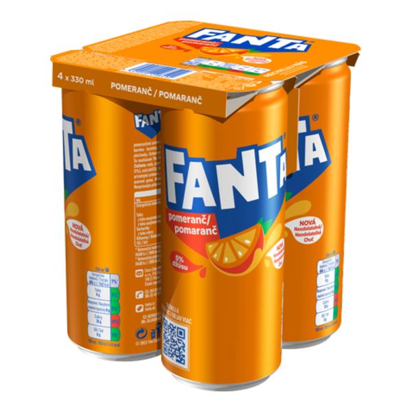 Fanta Pomeranč Multipack, plech 4x0,33l