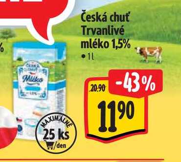  Česká chuť Trvanlivé mléko  1 l