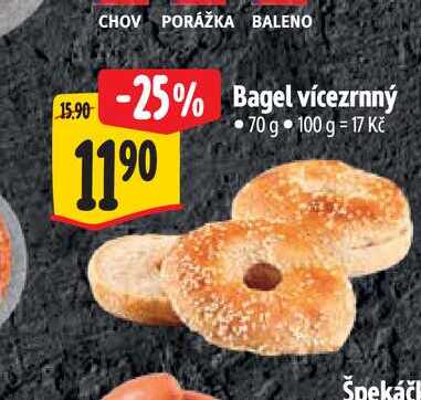  Bagel vícezrnný 70 g  