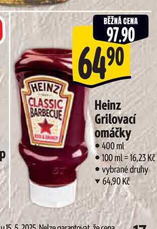   Heinz Grilovací omáčky 400 ml  