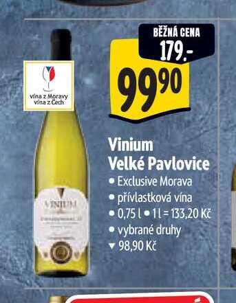  Vinium Velké Pavlovice  0,75 l