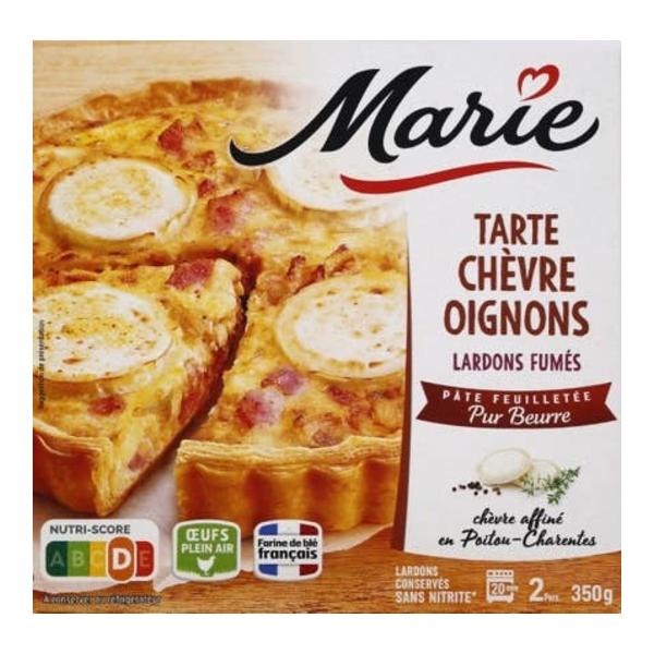 Monoprix Marie Quiche s kozím sýrem, cibulí a slaninou, máslové těsto