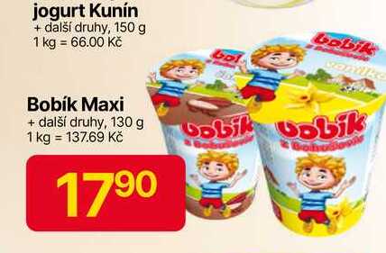 Bobík Maxi smetanový krém 130g, vybrané druhy