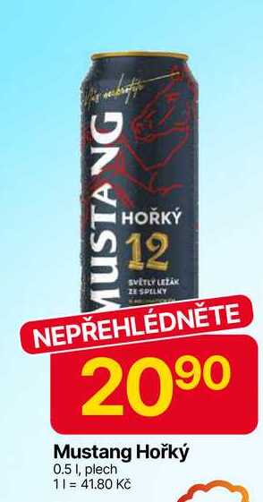 Mustang Hořký 0.5l, plech