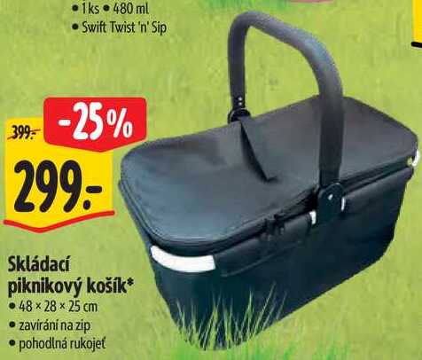 Skládací piknikový košík
