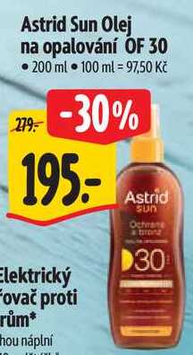Astrid Sun Olej na opalování OF 30, 200 ml